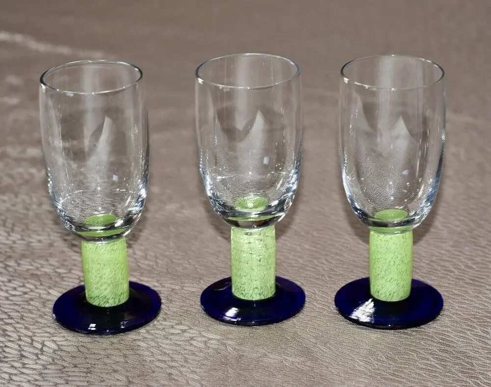 Wuttembergische Metallwarenfabriek WMF Art Glass MCM Tulip Beer Glass Set